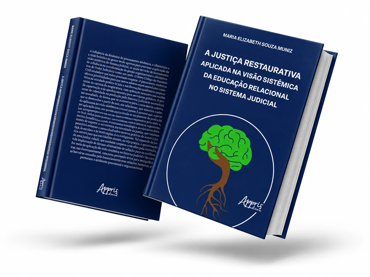 Mockup do livro mostrando a frente e o verso
